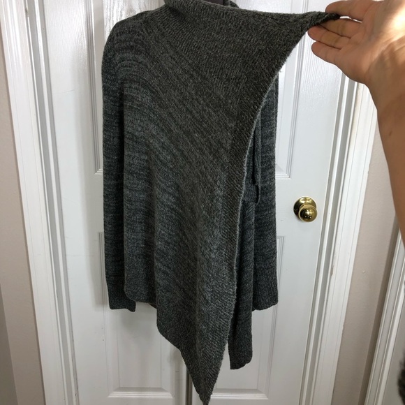 Abercrombie And  Fitch Wool Blend Soft Open Waterfall Marled Gray Cardigan XS/S - Picture 5 of 14